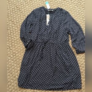Elegant Black and White Polka Dot Dress